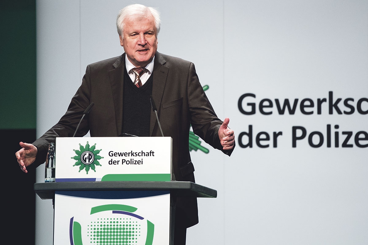 Horst Seehofer beim Bundeskongress der Gewerkschaft der Polizei in Berlin 2018