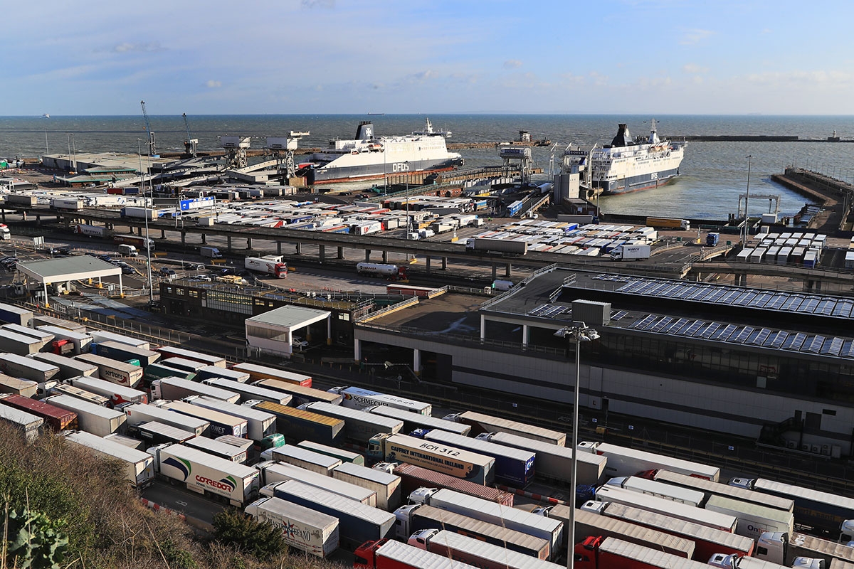 Blick auf den Hafen von Dover