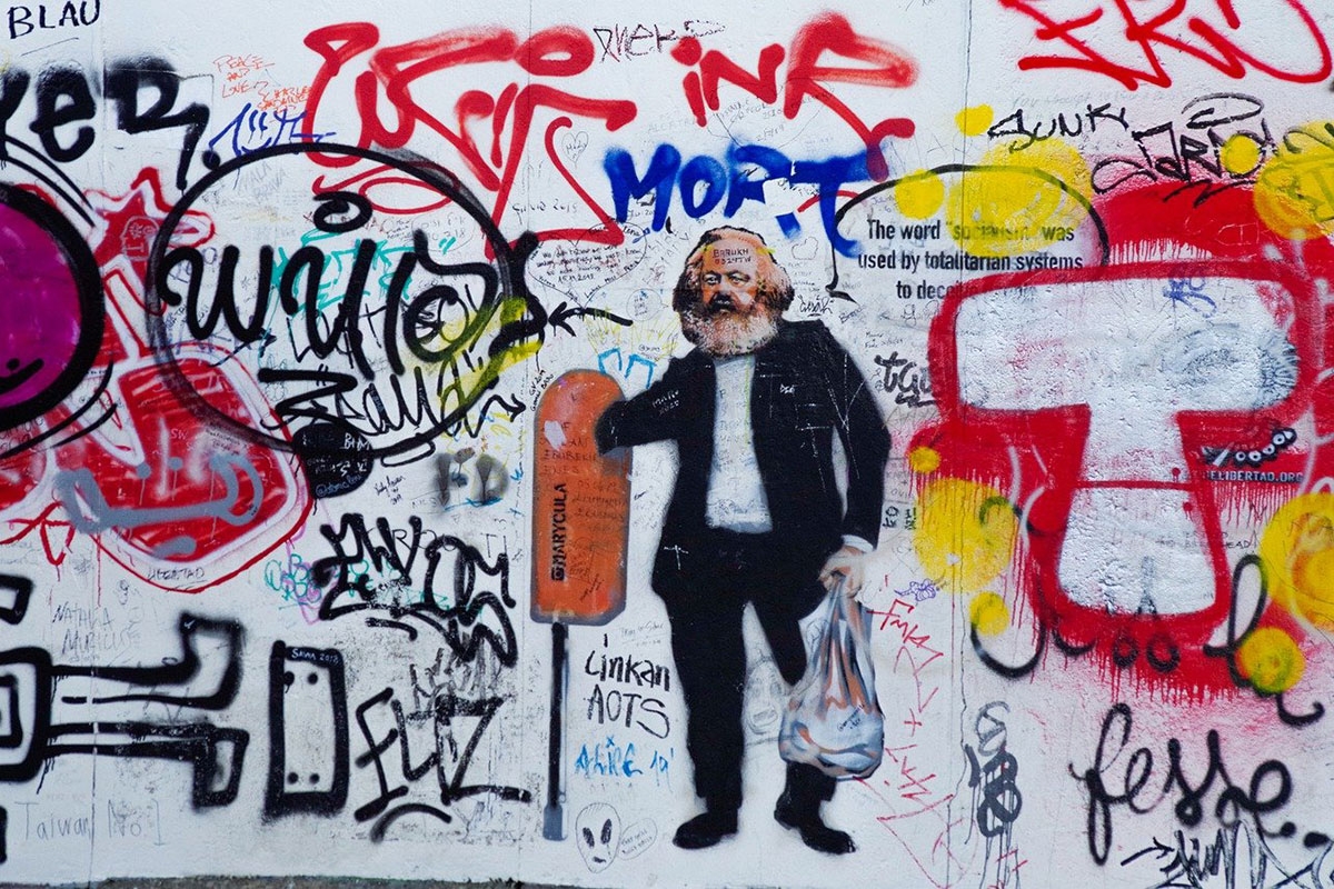 Graffito mit Karl Marx