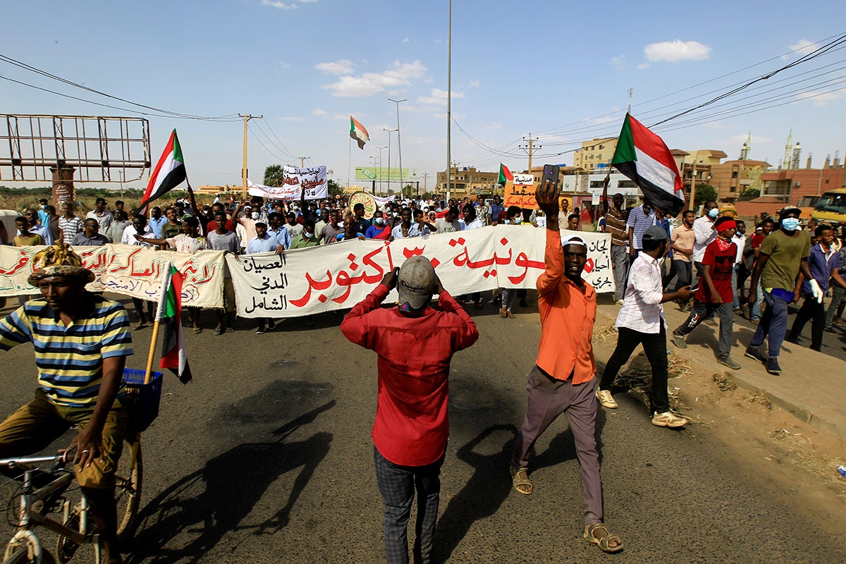 Protest in Khartoum gegen das Militärregime