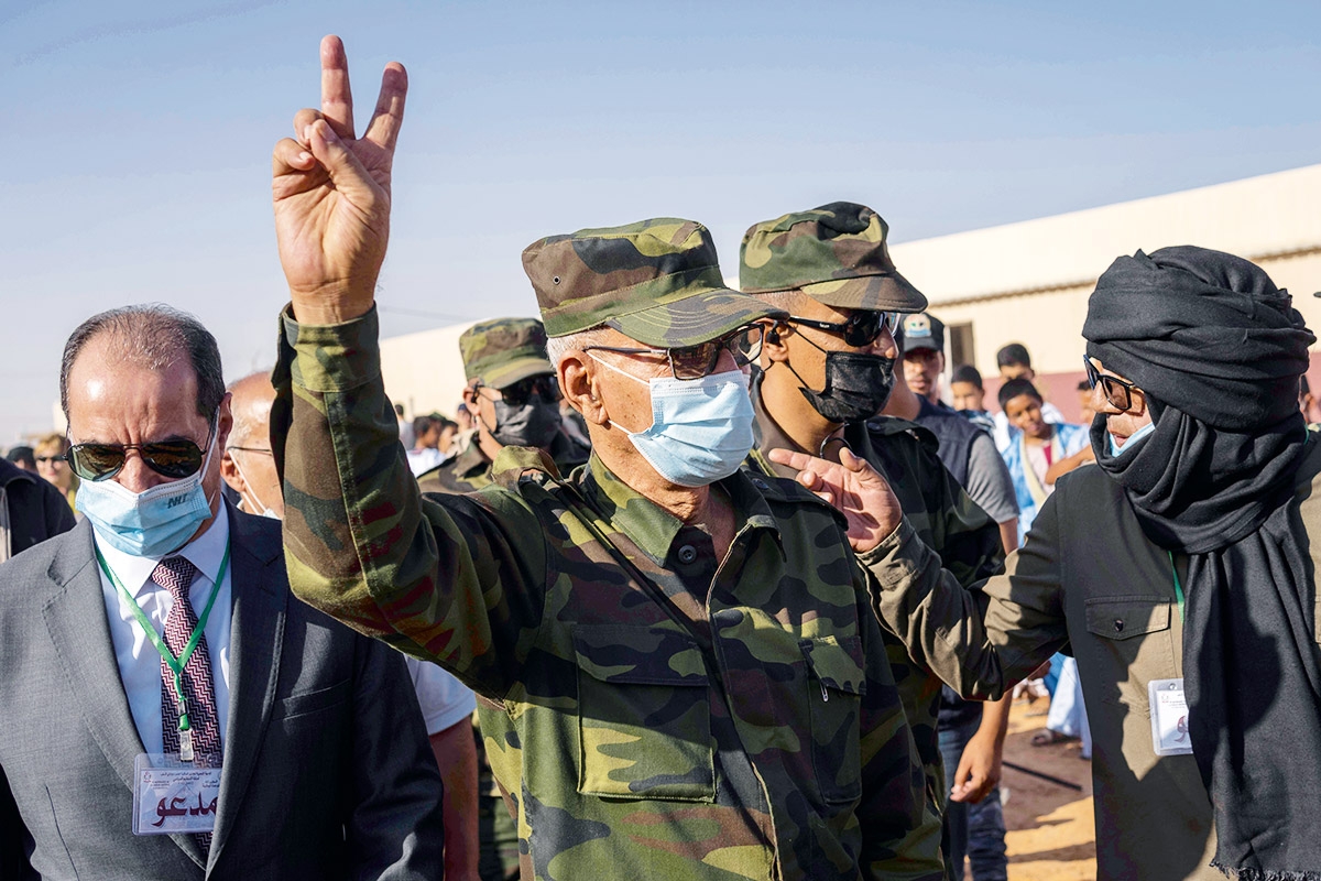 Brahim Ghali, Generalsekretär des Frente Polisario, im Flüchtlingscamp Dajla in Algerien