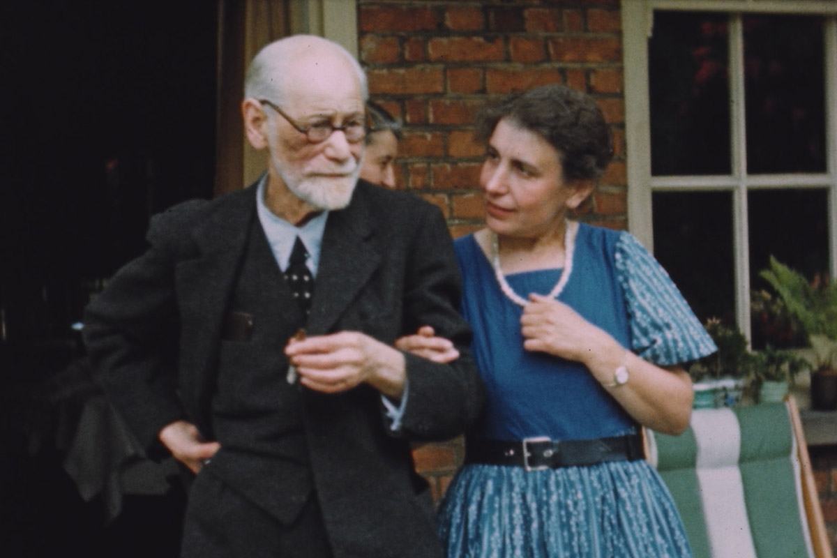 Sigmund Freud mit seiner Tochter Anna im Londoner Exil