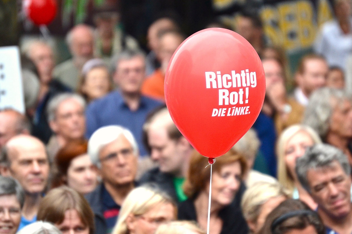 Luftballon der Partei DIE LINKE