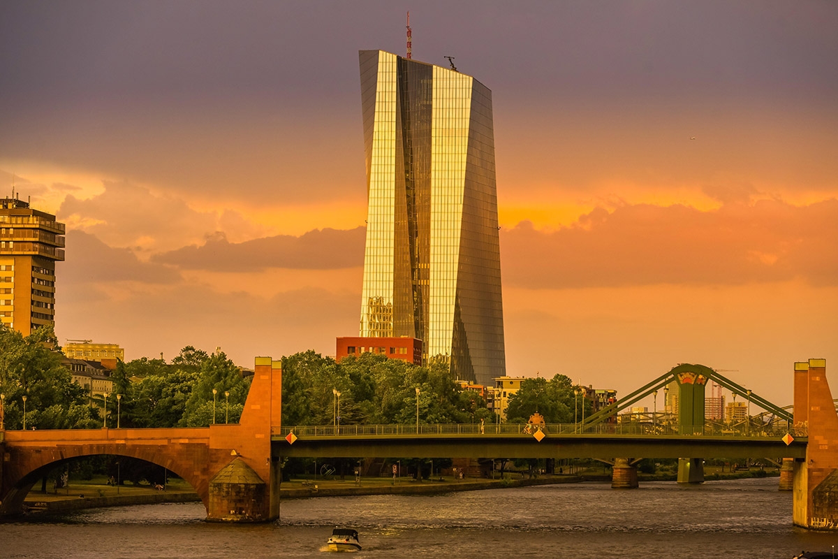 Die Zentrale der Europäischen Zentralbank in Frankfurt am Main