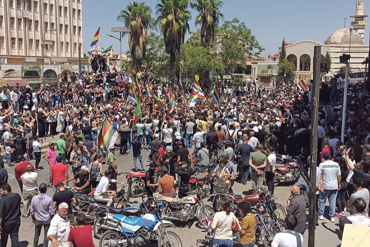 Auch viele Frauen protestieren in al-Suwayda