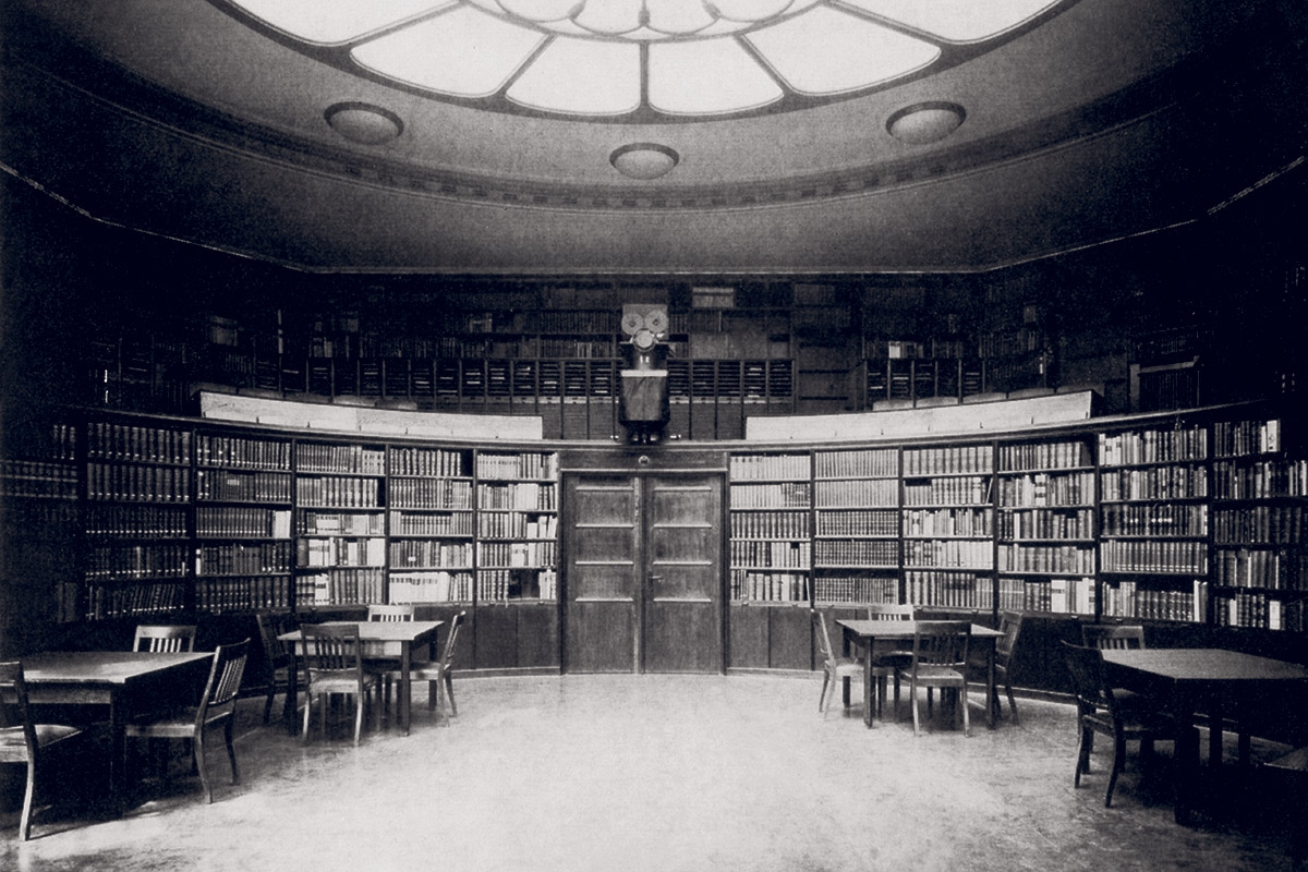 Lesesaal der Bibliothek Warburg 1926