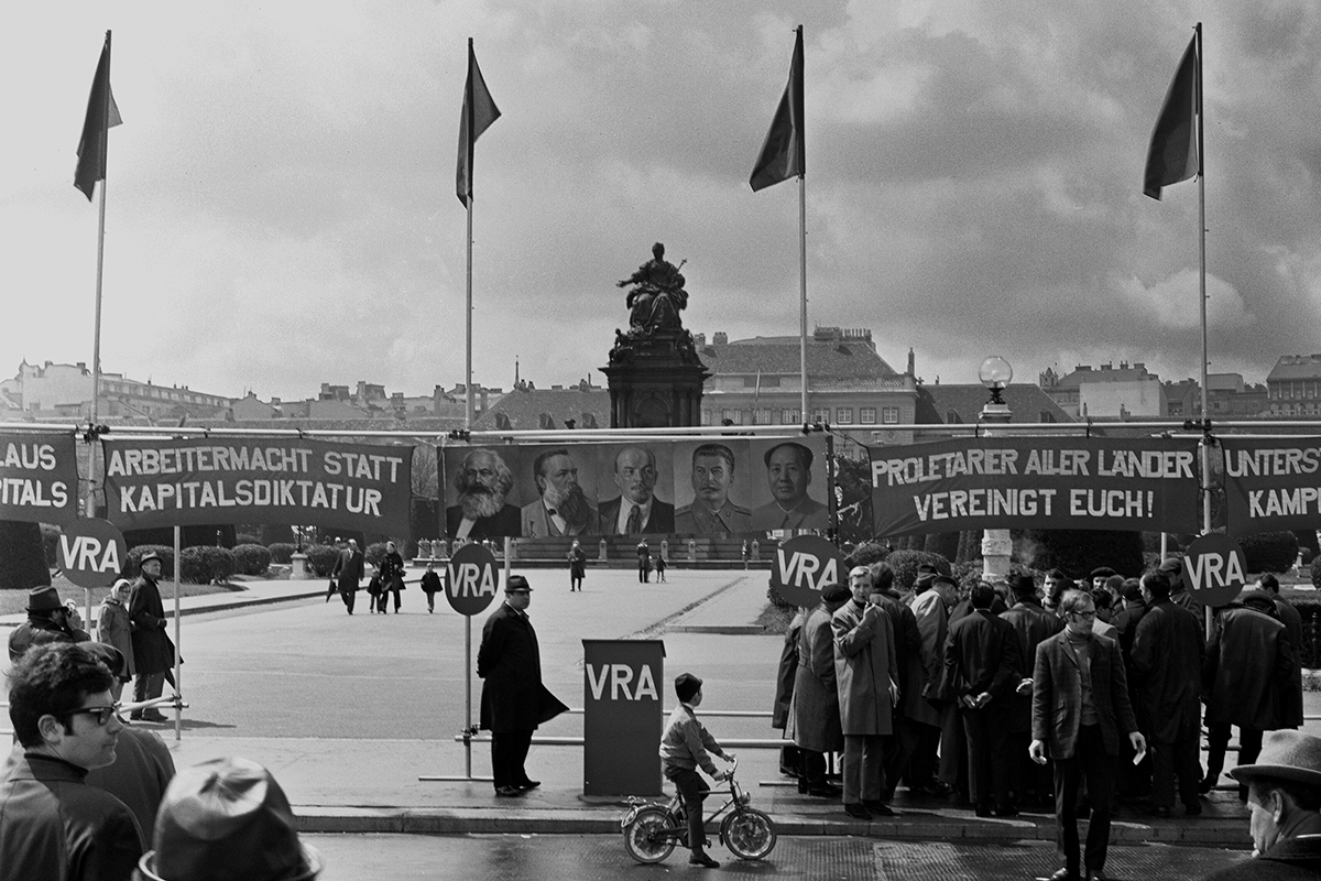 Kommunistische Veranstaltung in Wien am 1. Mai 1970