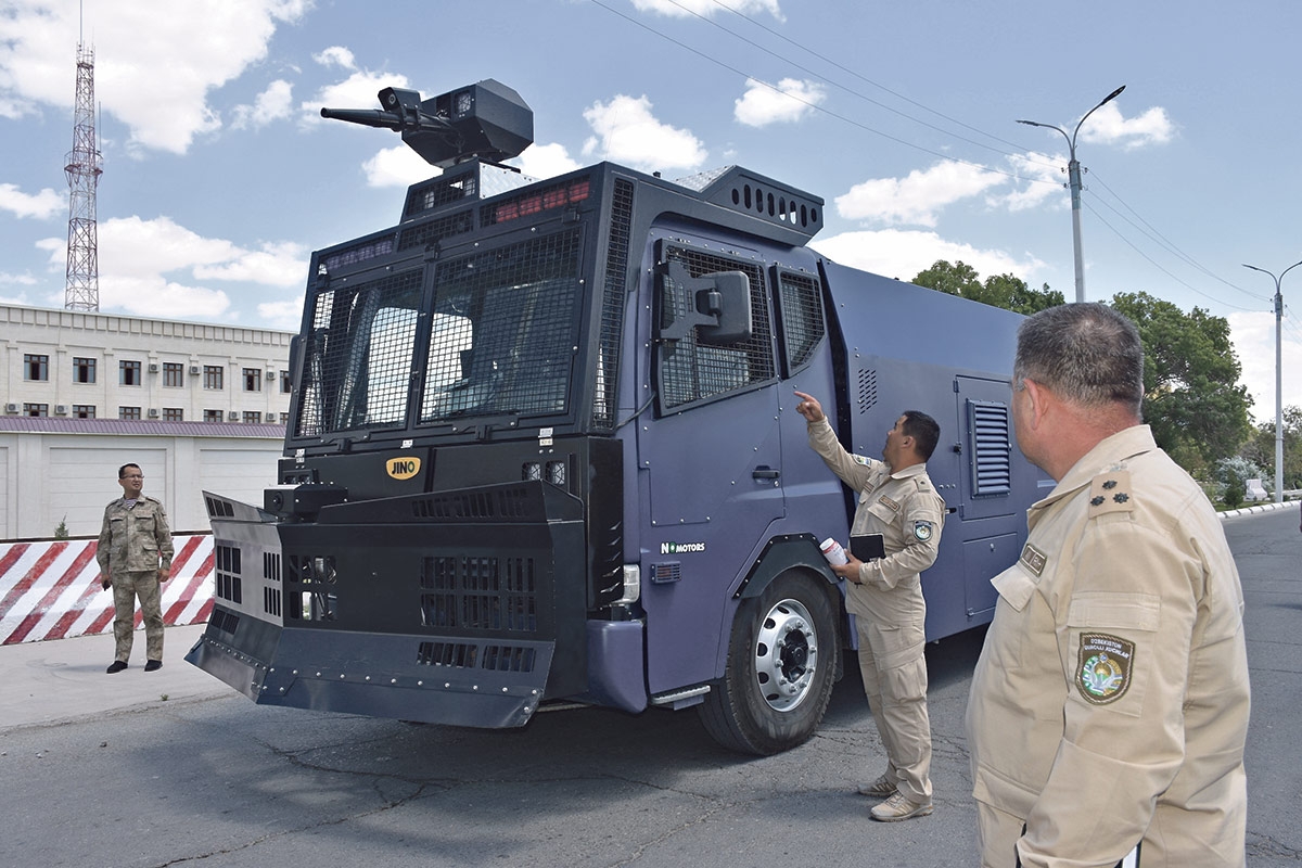 Checkpoint in Nukus, der Hauptstadt von Karakalpakistan