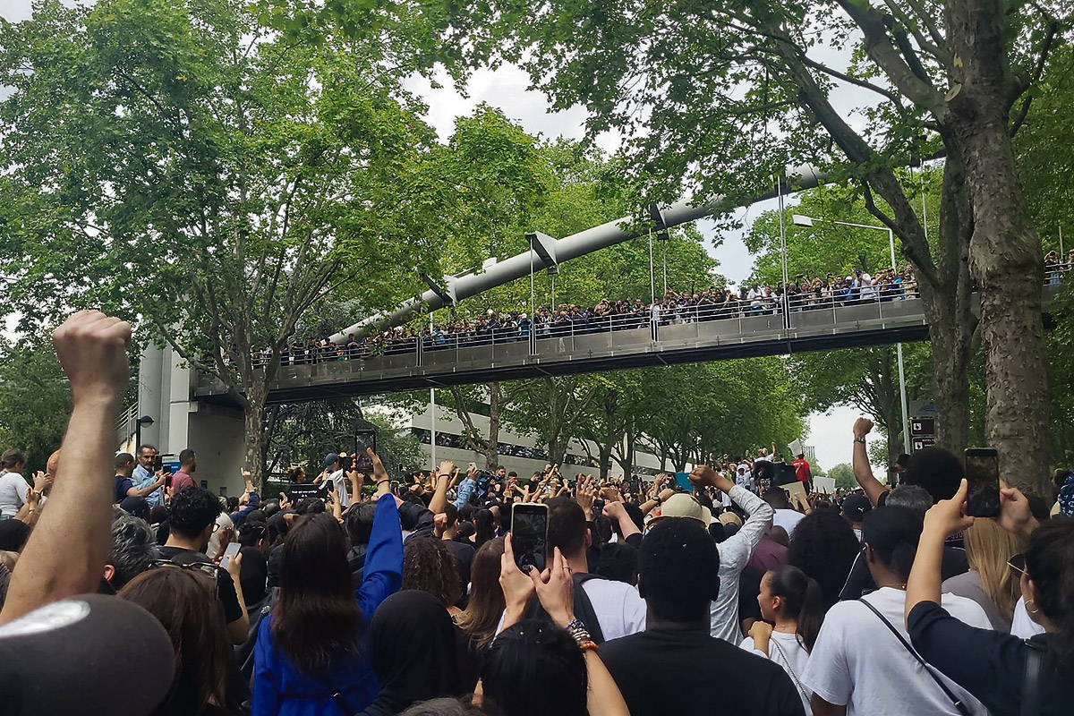 Demonstration in Nanterre