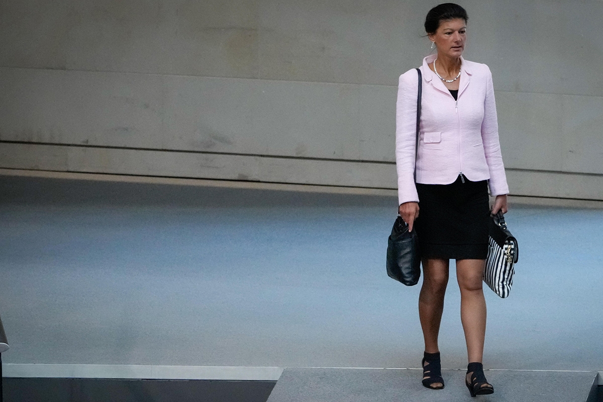 Sahra Wagenknecht bei einem ihrer eher seltenen Besuche im Bundestag