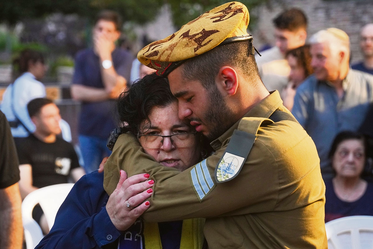 Beerdigung eines von der Hamas getöteten israelischen Soldaten in Tel Aviv, 9. Oktober