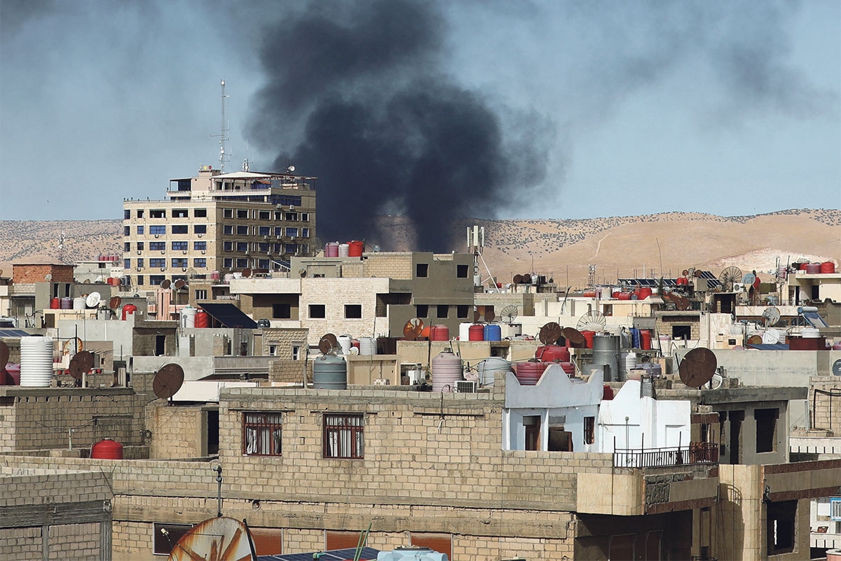 Die türkischen Angriffe haben die Strom- und Wasserversorgung im nordostsyrischen Qamishli, das unter kurdischer Kontrolle steht, unterbrochen, 5. Oktober