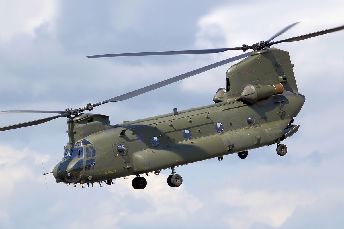 Chinook-Hubschrauber im Flug