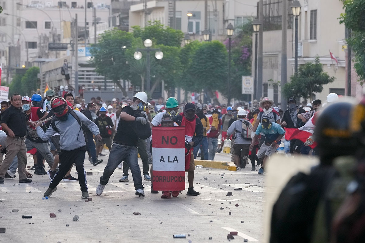 Massenproteste gegen Präsidentin Dina Boluarte. Lima, 25. Januar 2023