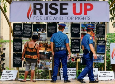 Protestaktion in Parañaque City