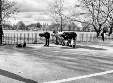 London gilt als ein Zentrum des legalistischen Extremismus. Öffentliches Gebet im Hyde Park