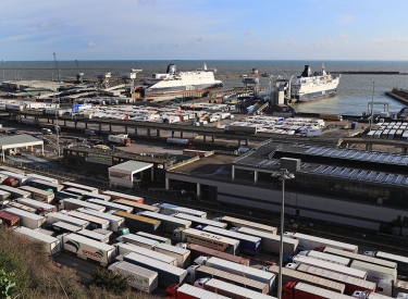 Blick auf den Hafen von Dover