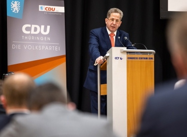 Hans-Georg Maaßen bei einer Rede vor den CDU-Kreisverbänden in Südthüringen 