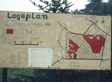 Lageplan zur Baustelle des Atommülllagers in Gorleben von 1980