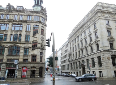 Das Gebäude der Hamburger Privatbank M. M. Warburg