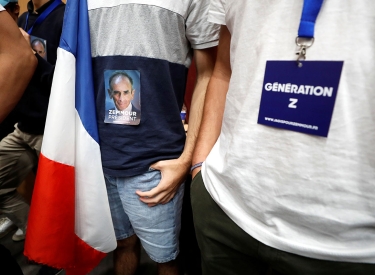 Fans von Éric Zemmour bei einem Treffen in Beziers