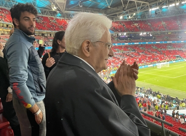 Sergio Mattarella im Stadion bei der UEFA EURO 2020