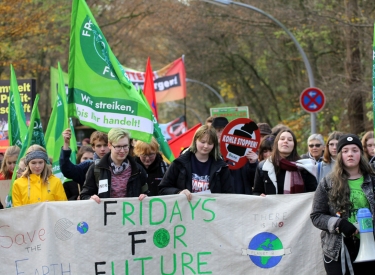 Protestierende beim »Klimastreik« in Datteln 2019