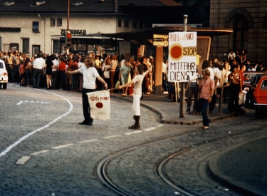 Roter-Punkt-Aktion in Esslingen