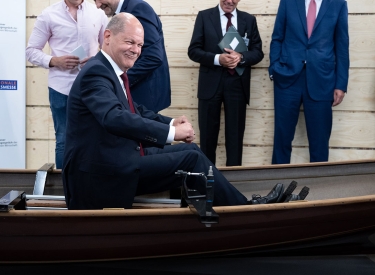 Olaf Scholz am 8. Juli bei der Internationalen Handwerksmesse in München