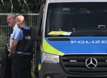 Hanno Berger vor dem Landgericht Wiesbaden