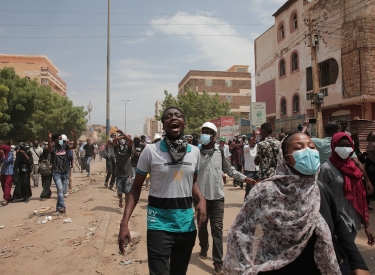  Protestdemonstration in der sudanesischen Hauptstadt Khartoum