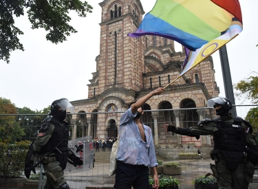 Die Europride in Belgrad war geprägt von Polizeipräsenz und Gegenprotest