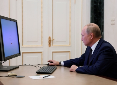 Präsident Putin am Computer