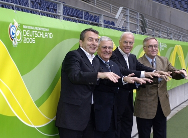 Wolfgang Niersbach, Theo Zwanziger, Franz Beckenbauer und Horst Schmidt