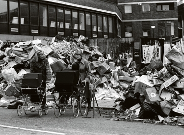 Folgen des Streiks der Müllabfuhr in London, 1979