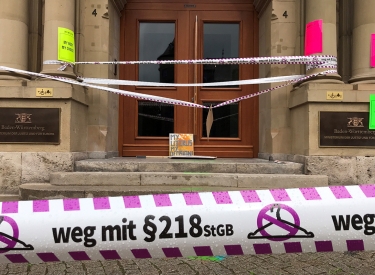 Protest gegen die Kriminalisierung von Schwangerschaftsabbrüchen