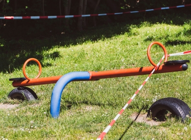 Abgesperrter Kinderspielplatz