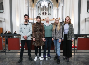 Aktivist:innen der Letzten Generation in der St. Thomas-Kirche am Mariannenplatz in Berlin-Kreuzberg