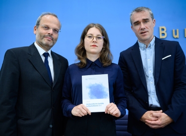 Felix Klein, Bianca Loy und Benjamin Steinitz (v.l.)