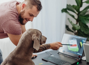 Hunde sollen die Zeit im Büro angenehmer machen