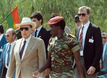 Francois Mitterrand und Thomas Sankara