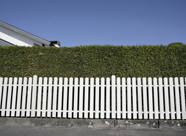 Hecke-Zaun-Kombination im beschaulichen Landkreis Altötting