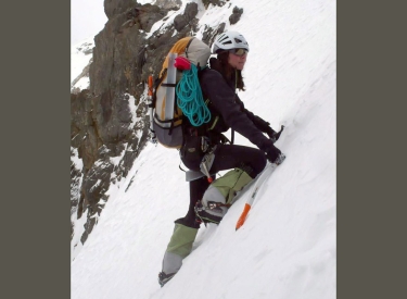 Gerlinde Kaltenbrunner besteigt am 4. August 2009 den K2 nahe der pakistanisch-chinesischen Grenze