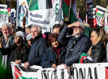 Jeremy Corbyn an der Spitze des Demonstrationszuges am vergangenen Samstag in London