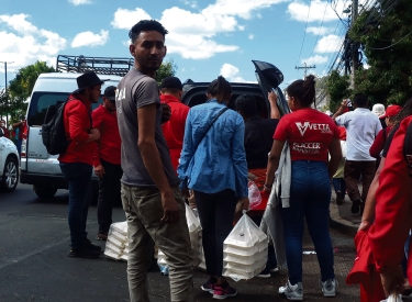 Los geht’s. Demonstration zum zweiten Jahrestag der Vereidigung von Xiomara Castro in Tegucigalpa, 27. Januar