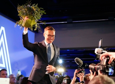 So sieht der Sieger aus. Alexander Stubb nach Verkündung seines Wahlsieges am vergangenen Sonntag