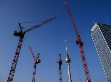 Kräne am Berliner Alexanderplatz