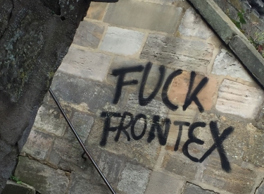 Graffito "Fuck Frontex"