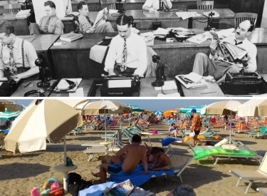 Die einen machen Strandurlaub, die anderen müssen im Büro ackern