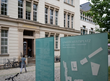 Wo bitte geht es hier zur Entprovinzialisierung? Blick auf den Campus der Martin-Luther-Universität (MLU)